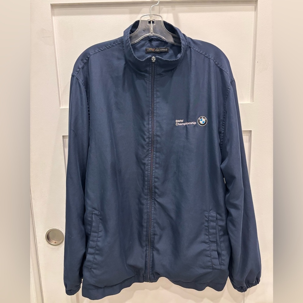 Greg Norman Collection Navy Lightweight Zip Jacket “BMW Championship” Navy Blue